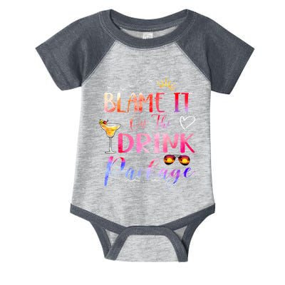 Girl Cruise Blame It On The Drink Package Drinking Booze Infant Baby Jersey Bodysuit