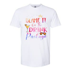 Girl Cruise Blame It On The Drink Package Drinking Booze Softstyle CVC T-Shirt