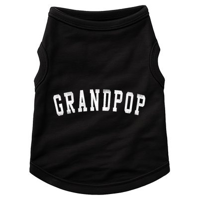 Grandpop Classic Bold Font FatherS Day Grandpop Raglan Baseball Doggie Tank