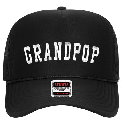 Grandpop Classic Bold Font FatherS Day Grandpop Raglan Baseball Trucker Hat
