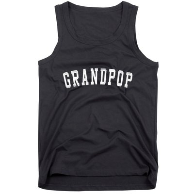 Grandpop Classic Bold Font FatherS Day Grandpop Raglan Baseball Tank Top