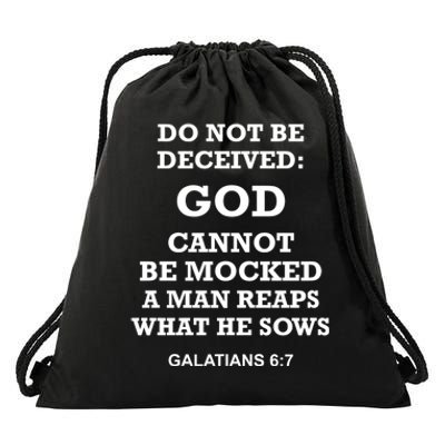 God Cannot Be Mocked By Drag Queens Wear God Is Not Mocked Last Supper Mockery Drawstring Bag