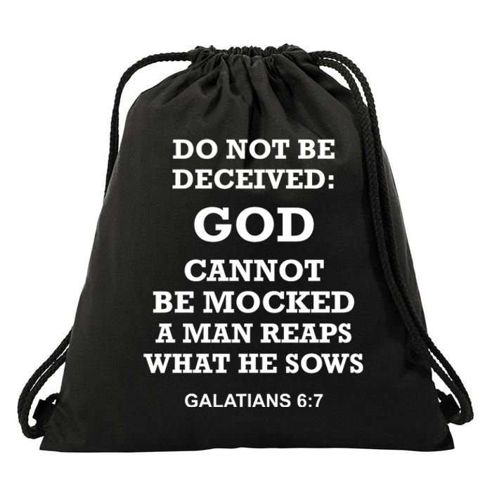 God Cannot Be Mocked By Drag Queens Wear God Is Not Mocked Last Supper Mockery Drawstring Bag