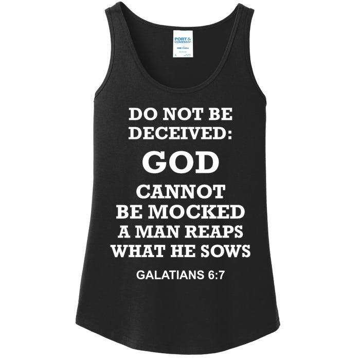 God Cannot Be Mocked By Drag Queens Wear God Is Not Mocked Last Supper Mockery Ladies Essential Tank