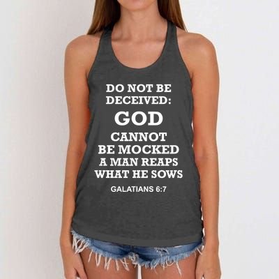 God Cannot Be Mocked By Drag Queens Wear God Is Not Mocked Last Supper Mockery Women's Knotted Racerback Tank