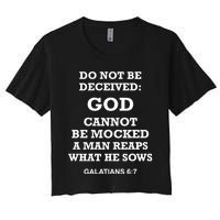 God Cannot Be Mocked By Drag Queens Wear God Is Not Mocked Last Supper Mockery Women's Crop Top Tee