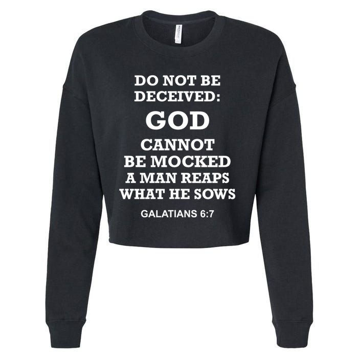 God Cannot Be Mocked By Drag Queens Wear God Is Not Mocked Last Supper Mockery Cropped Pullover Crew