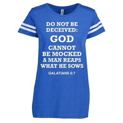 God Cannot Be Mocked By Drag Queens Wear God Is Not Mocked Last Supper Mockery Enza Ladies Jersey Football T-Shirt