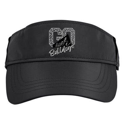 Go Cheer Bulldogs School Sports Fan Spirits Mascot Leopard Adult Drive Performance Visor