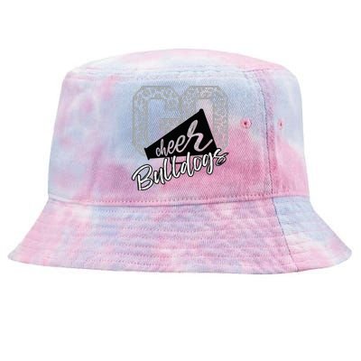 Go Cheer Bulldogs School Sports Fan Spirits Mascot Leopard Tie-Dyed Bucket Hat