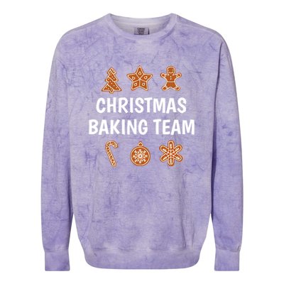 Gingerbread Christmas Baking Team Colorblast Crewneck Sweatshirt