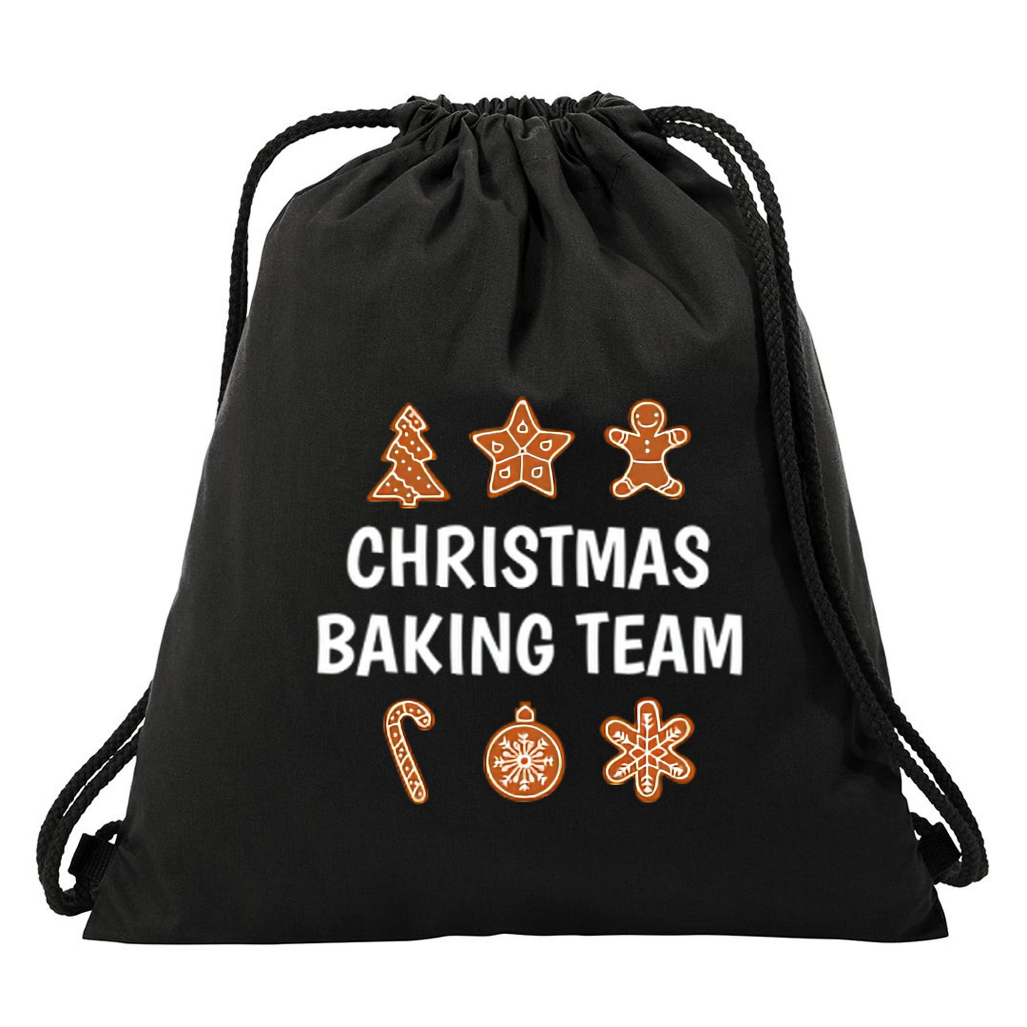 Gingerbread Christmas Baking Team Drawstring Bag