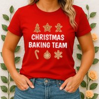 Gingerbread Christmas Baking Team Womens T-Shirt