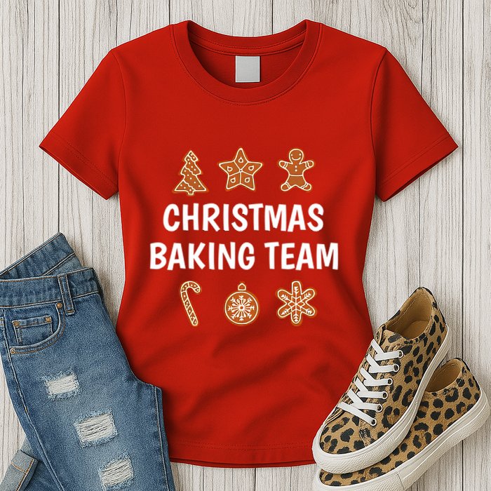 Gingerbread Christmas Baking Team Womens T-Shirt