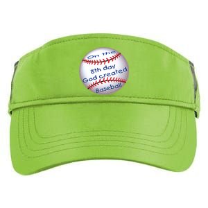 God Created Baseball On The 8th Day Funny Gift Adult Drive Performance Visor