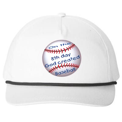 God Created Baseball On The 8th Day Funny Gift Snapback Five-Panel Rope Hat