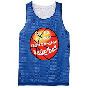 God Created Basketball On The 8th Day Gift Mesh Reversible Basketball Jersey Tank