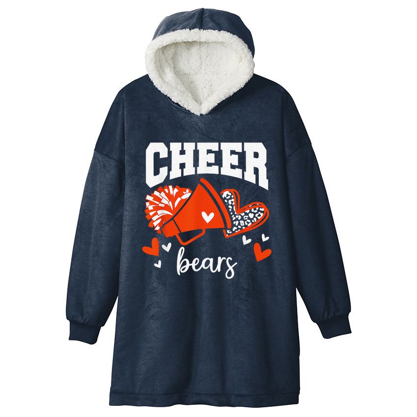 Go Cheer Bears Sports Name Female Hooded Wearable Blanket