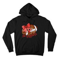 Go Cheer Bulldogs Sports Name Gifts Women Coquette Bow Hoodie