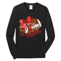 Go Cheer Bulldogs Sports Name Gifts Women Coquette Bow Tall Long Sleeve T-Shirt