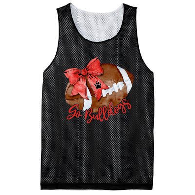 Go Cheer Bulldogs Sports Name Gifts Women Coquette Bow Mesh Reversible Basketball Jersey Tank