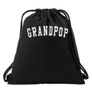 Grandpop Classic Bold Font FatherS Day Grandpop Drawstring Bag