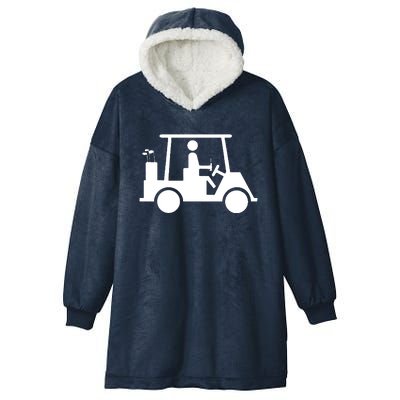 Golf Cart Beer Hooded Wearable Blanket