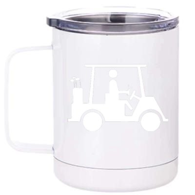 Golf Cart Beer 12 oz Stainless Steel Tumbler Cup