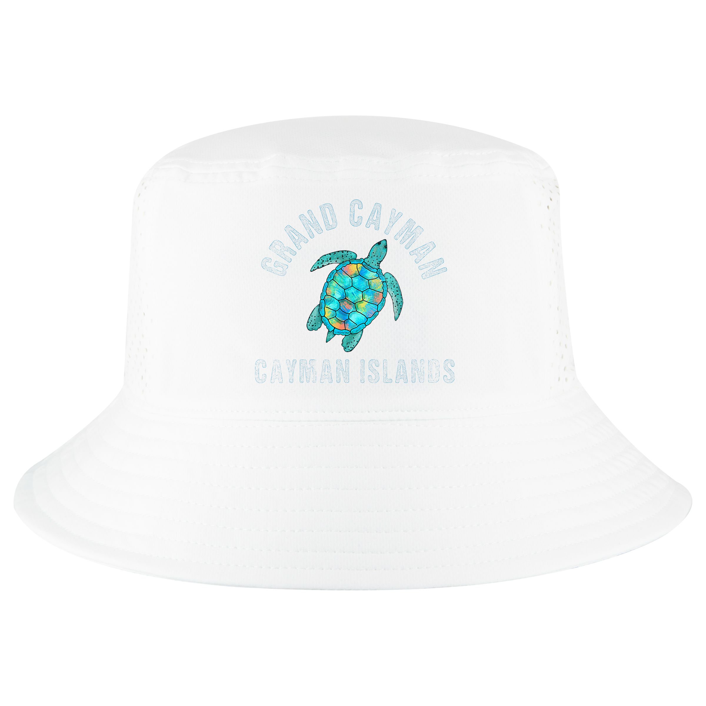 Grand Cayman Beach Design Sea Turtle Illustration Gift Cool Comfort Performance Bucket Hat