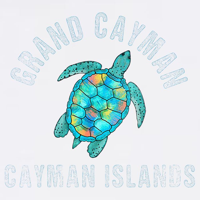 Grand Cayman Beach Design Sea Turtle Illustration Gift Doggie Tank