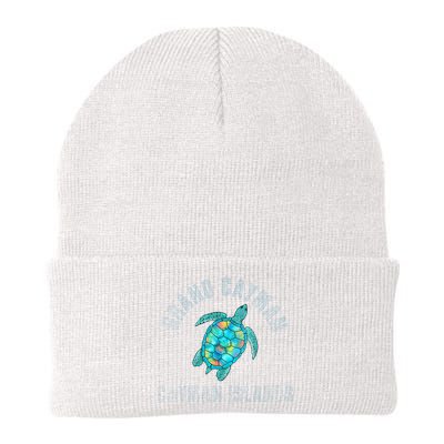 Grand Cayman Beach Design Sea Turtle Illustration Gift Beanie