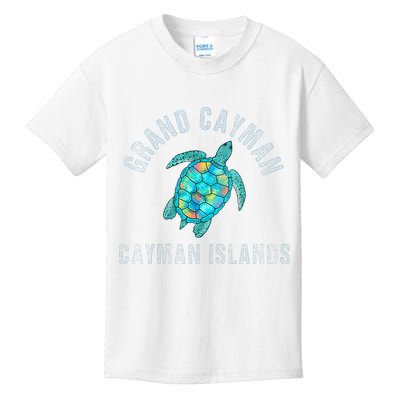 Grand Cayman Beach Design Sea Turtle Illustration Gift Kids T-Shirt