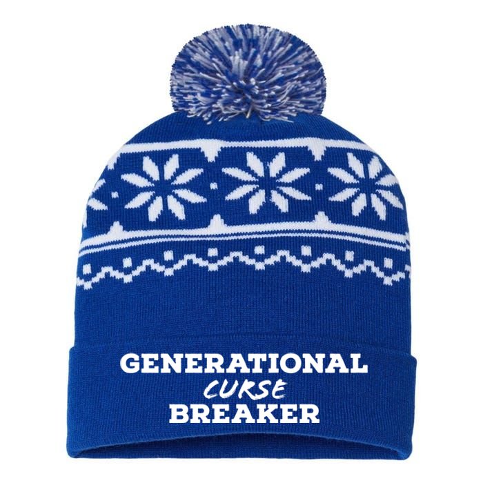 Generational Curse Breaker Cute Gift Inspirational Motivational Cute Gift USA-Made Snowflake Beanie