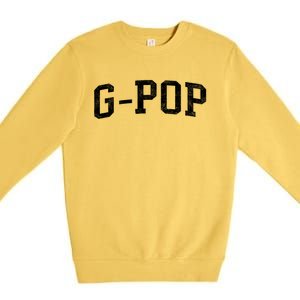 Gpop Classic Bold Font Gpop Birthday Gift Premium Crewneck Sweatshirt