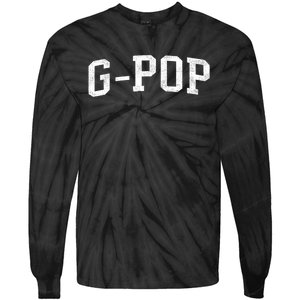 Gpop Classic Bold Font Gpop Birthday Gift Tie-Dye Long Sleeve Shirt