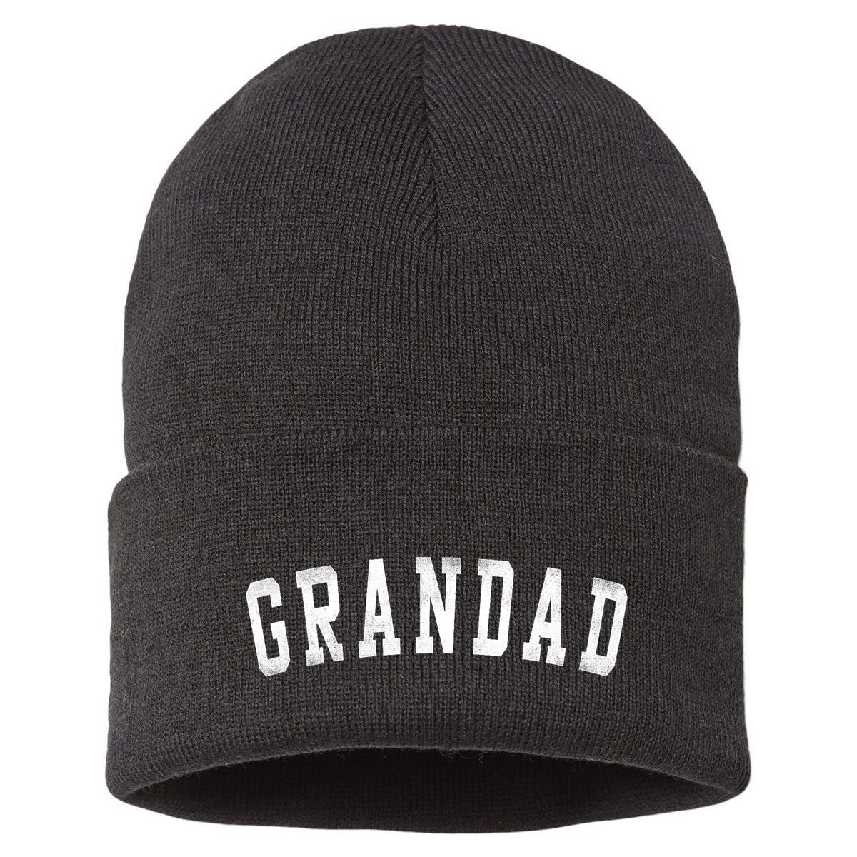 Grandad Classic Bold Font FatherS Day Grandad Sustainable Knit Beanie