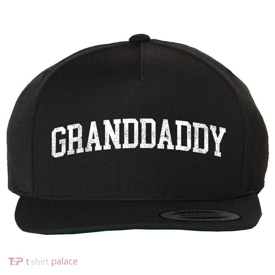 Granddaddy Classic Bold Font Granddaddy Birthday Gift Wool Snapback Cap