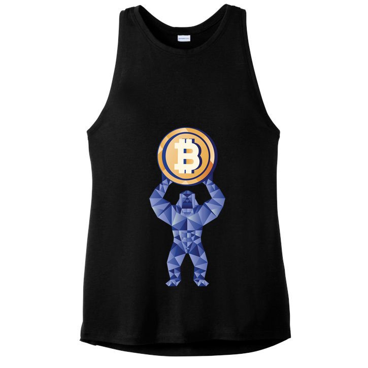 Gorilla Cryptocurrency Bitcoin Ladies PosiCharge Tri-Blend Wicking Tank