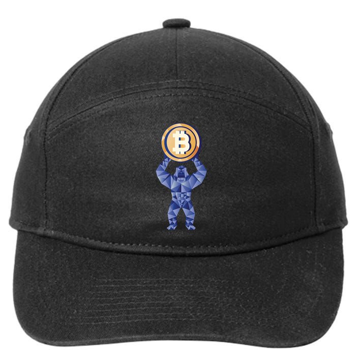 Gorilla Cryptocurrency Bitcoin 7-Panel Snapback Hat