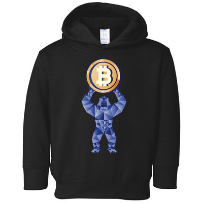 Gorilla Cryptocurrency Bitcoin Toddler Hoodie