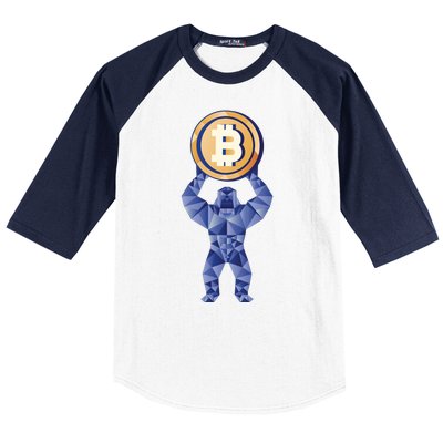 Gorilla Cryptocurrency Bitcoin Baseball Sleeve Shirt