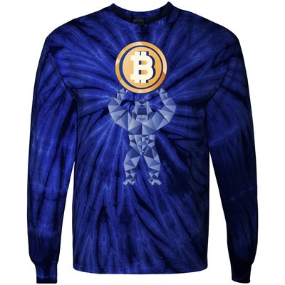 Gorilla Cryptocurrency Bitcoin Tie-Dye Long Sleeve Shirt