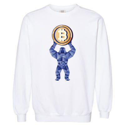 Gorilla Cryptocurrency Bitcoin Garment-Dyed Sweatshirt