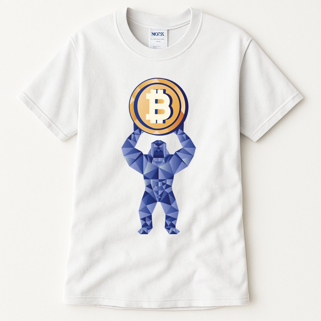 Gorilla Cryptocurrency Bitcoin Tall T-Shirt
