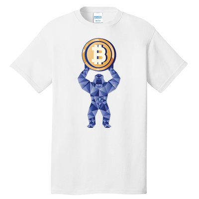 Gorilla Cryptocurrency Bitcoin Tall T-Shirt