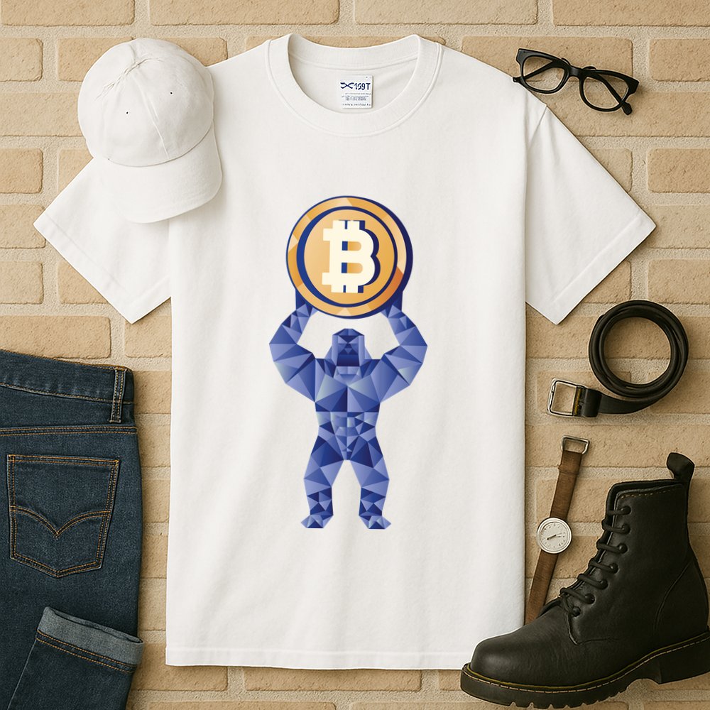 Gorilla Cryptocurrency Bitcoin Tall T-Shirt
