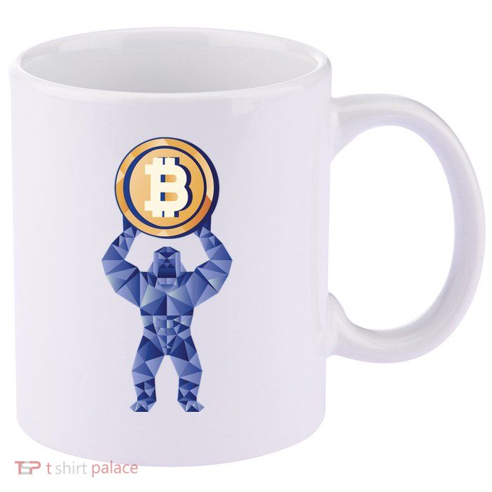 Gorilla Cryptocurrency Bitcoin 11oz C Handle Ceramic Mug