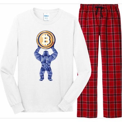 Gorilla Cryptocurrency Bitcoin Long Sleeve Pajama Set