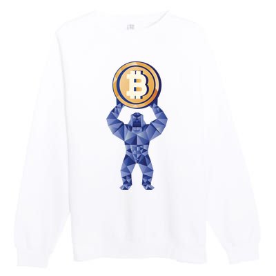 Gorilla Cryptocurrency Bitcoin Premium Crewneck Sweatshirt