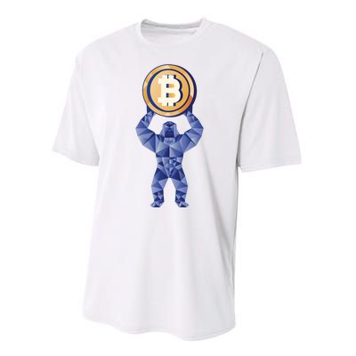 Gorilla Cryptocurrency Bitcoin Performance Sprint T-Shirt